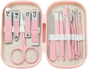 Stainless Steel Nail Clippers 14-Piece Set for Home Manicure and Manicure