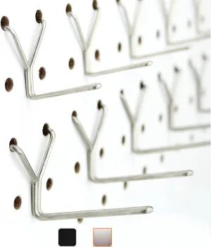 Stainless Steel Pegboard Hooks 100-Pack 1"   2” L Hook - Will Not Fall Out, Fits Any Peg Board - Organize Tools, Accessories, Workbench, Garage Storage, Kitchen, Crafts, Jewelry, Retail