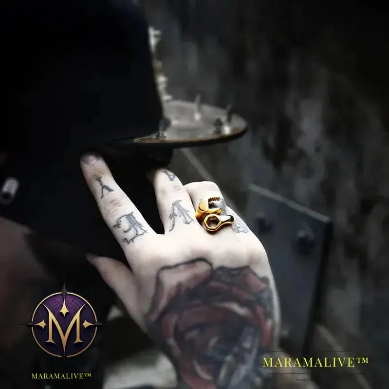 Stainless Steel Ring Hot Sale  Punk Biker Wrench Man Ring Tools Fashion Jewelry