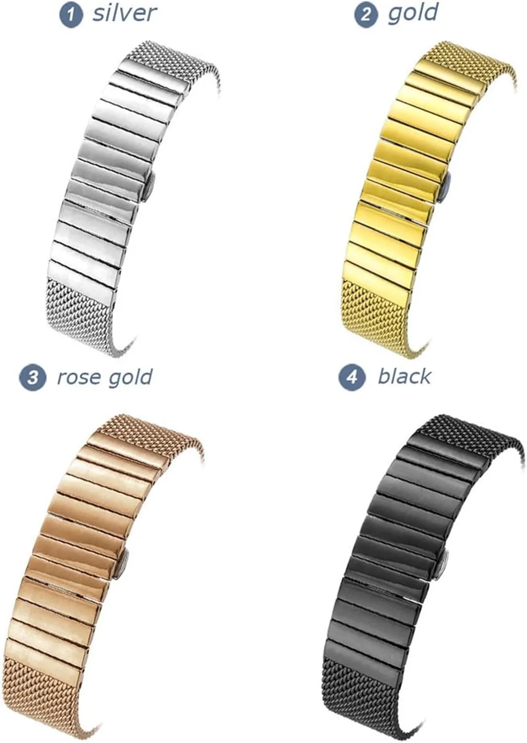 Stainless Steel Strap Metal Replacement Watchbands 18mm 20mm 22mm 24mm Men Woman Universal Quick Change Bracelet