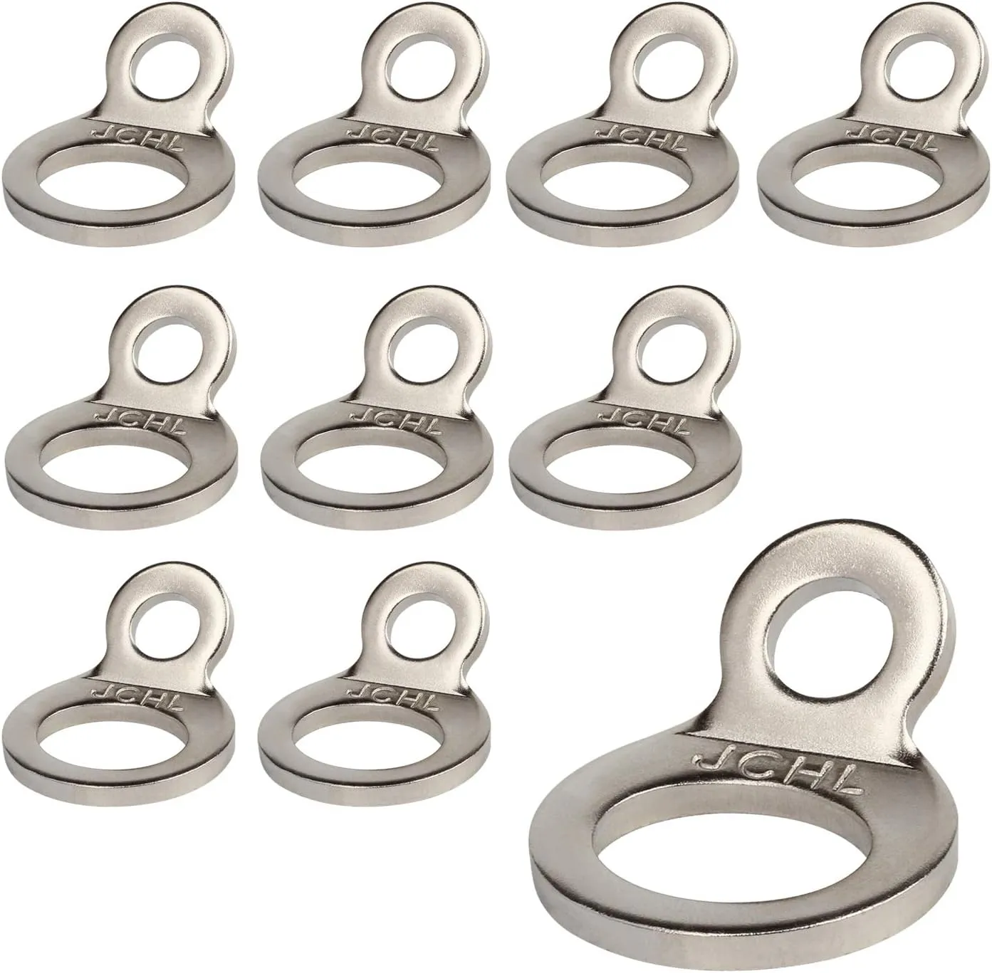 Stainless Steel Tie-Down Anchors Hooks Multi-Purpose Dirt Bike Tie Down Strap Rings for Motorcycle Dirtbike ATV Trailer Truck Rosa-Gold (10-Pack)