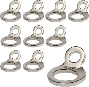 Stainless Steel Tie-Down Anchors Hooks Multi-Purpose Dirt Bike Tie Down Strap Rings for Motorcycle Dirtbike ATV Trailer Truck Rosa-Gold (10-Pack)