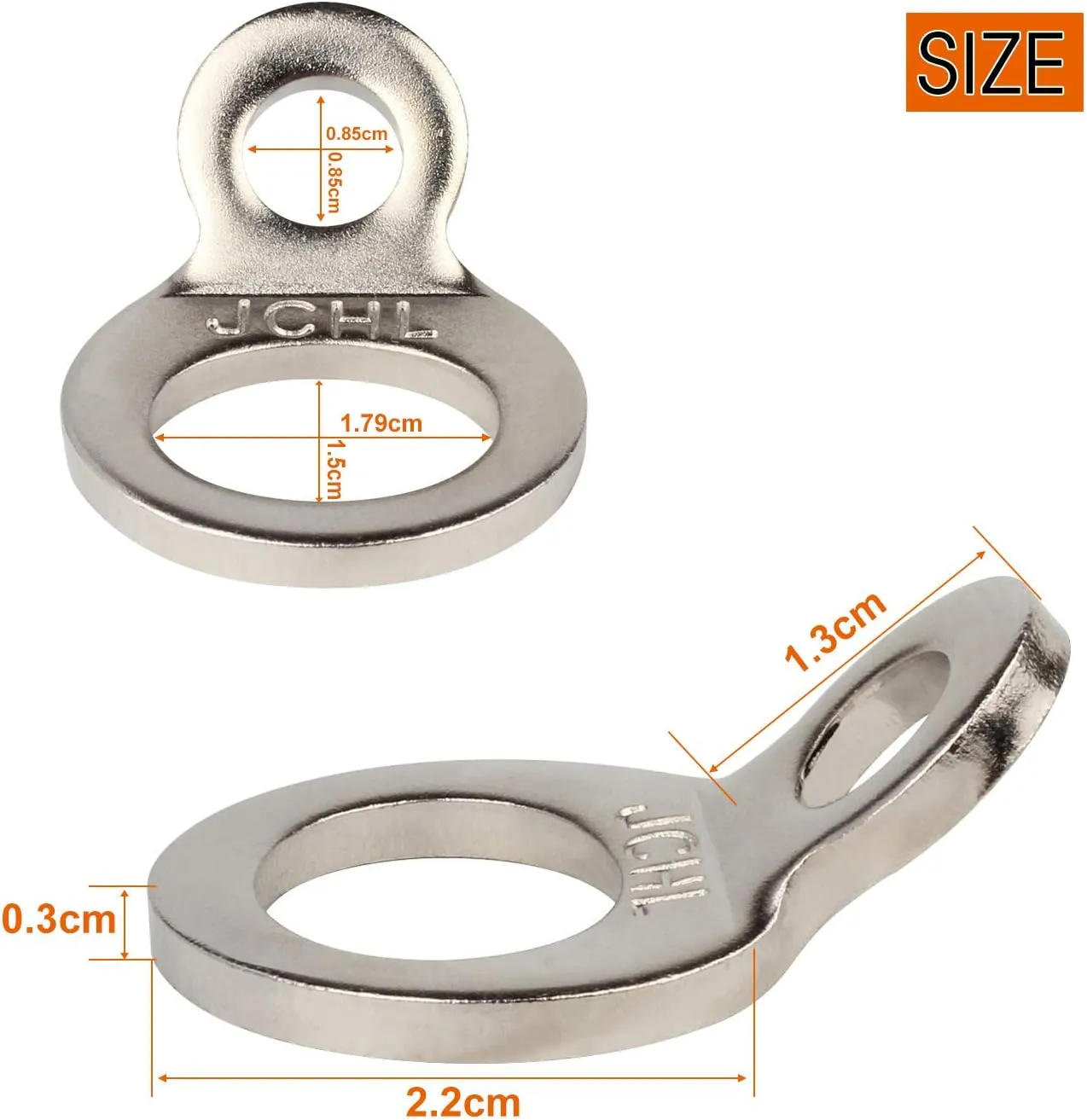 Stainless Steel Tie-Down Anchors Hooks Multi-Purpose Dirt Bike Tie Down Strap Rings for Motorcycle Dirtbike ATV Trailer Truck Rosa-Gold (10-Pack)