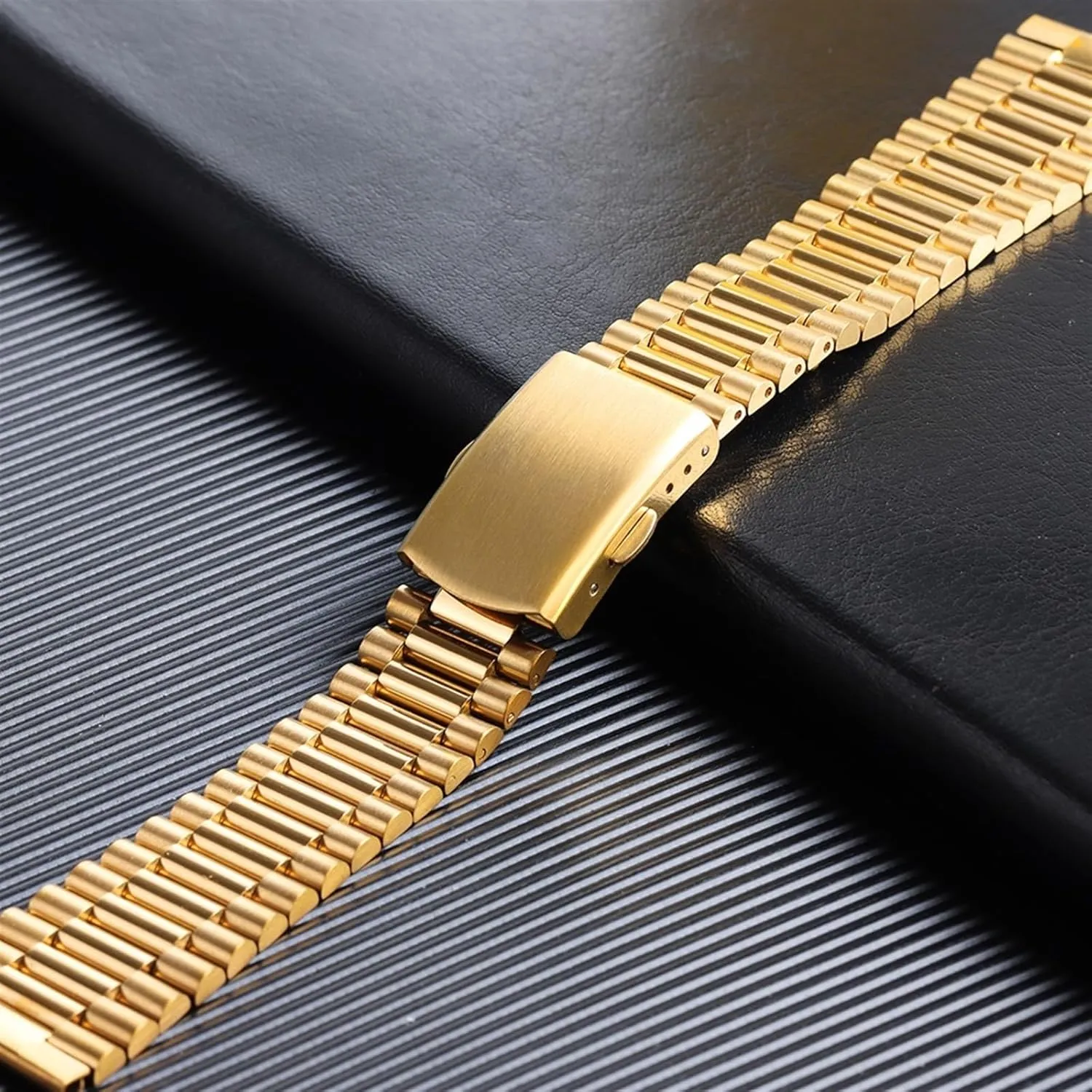 Stainless Steel Watch Band 10mm 12mm 14mm 16mm Universal Metal Watch Band for Smart Watch Quartz Watch Men Women Silver Gold Bracelet