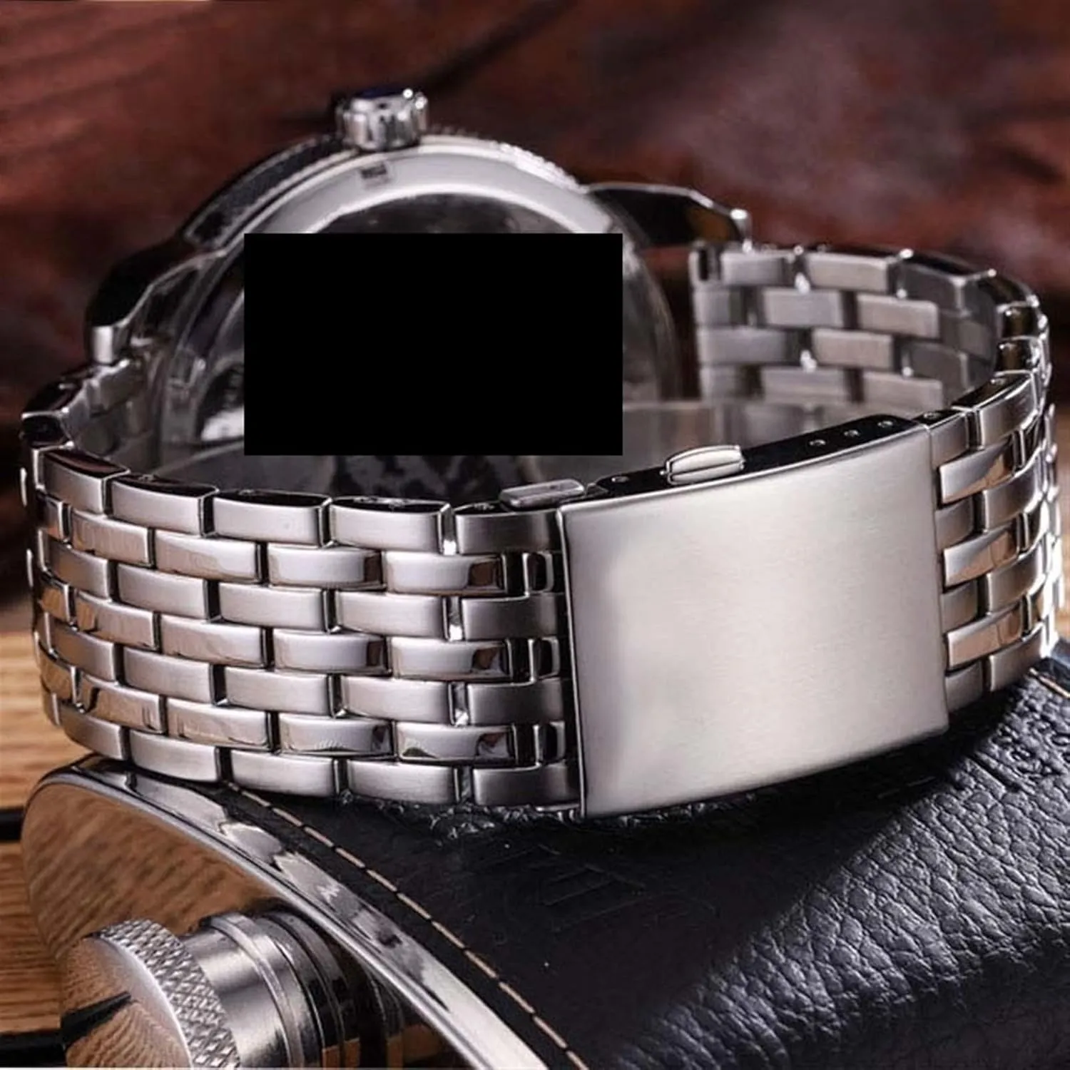 Stainless Steel Watch Band 22mm 24mm 26mm 28mm Suitable for Quartz Watch Traditional Watch Black Silver Unisex Quick Change Watch Accessories(A-Silver,30mm)