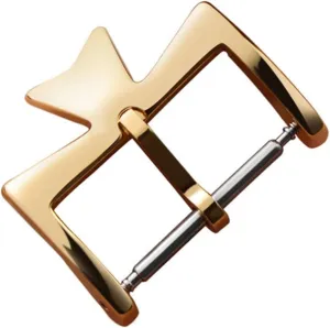Stainless Steel Watch Clasp For VC Vacheron Watch Strap Buckles Constantin Silvery Golden Rose gold Metal Pin Clasp 16MM 18MM (Color : Gold, Size : 16mm)