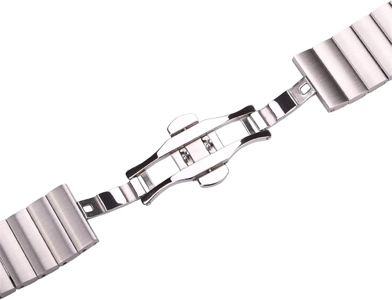 stainless steel watchbands 16mm 18mm 20mm 22mm silver black metal watch band strap