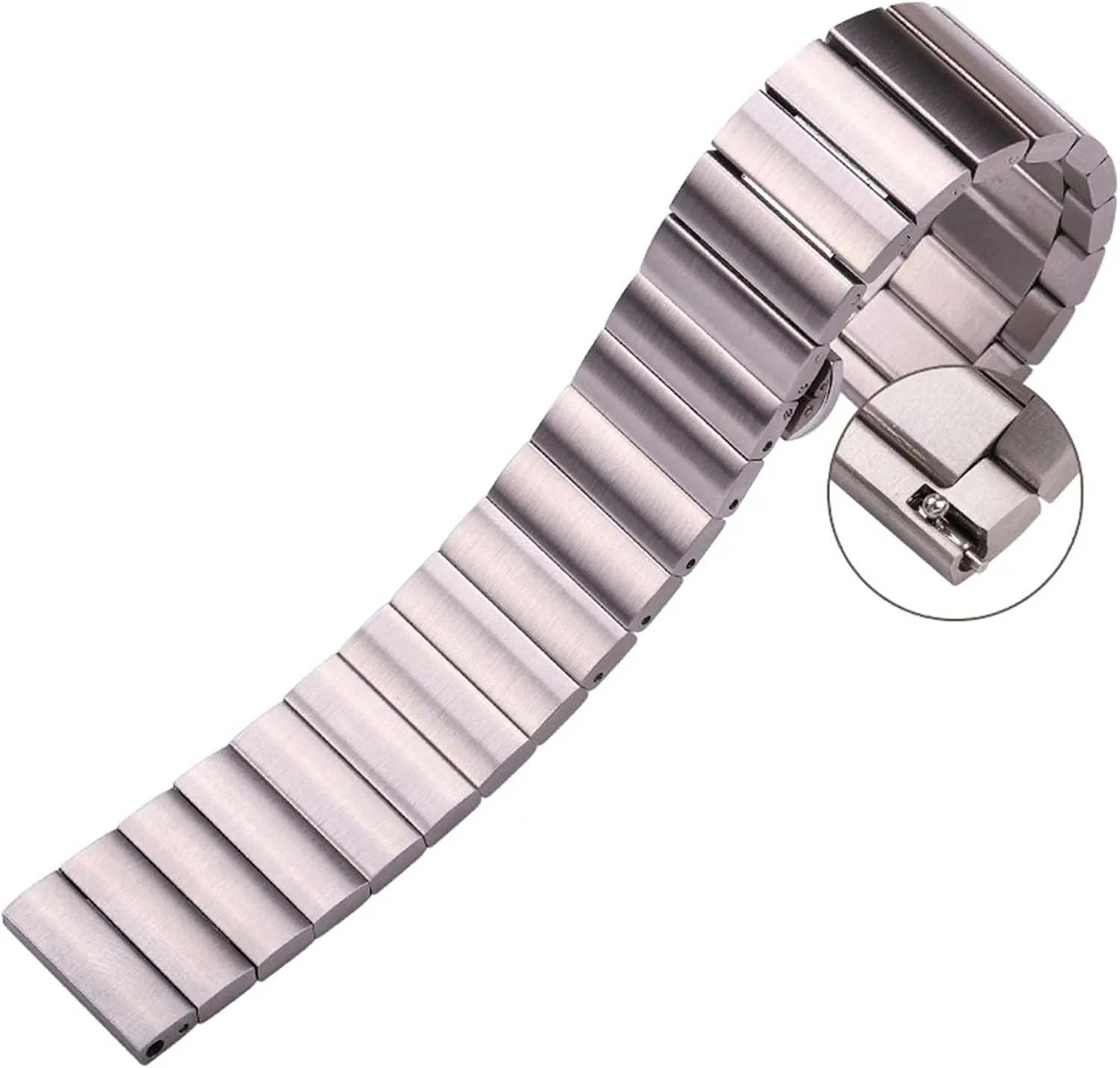 stainless steel watchbands 16mm 18mm 20mm 22mm silver black metal watch band strap
