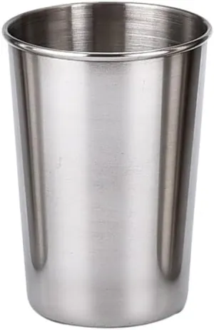 Stainless steel wine glass single layer beer mug portable roll edge water glass 5PCS(I118 SS201 180ml)