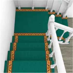 Stair Treads Carpet, Full Roll Self-Adhesive Stair Pads, Kids, Elders and Pets Friendly Non Slip Step Protection Rug, Home Staircase Decoration Safety Floor Mat (Color : B(Width:47.25in), S