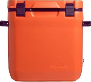 Stanley Adventure Outdoor Cooler 30 qt | Heavy Duty Outdoor Camping Cooler with Easy Carry Side Handles | 4 Days Cooling Ice Chest for 40 Cans | Flat Top Doubles as Seat | BPA-Free | Tigerlily Plum