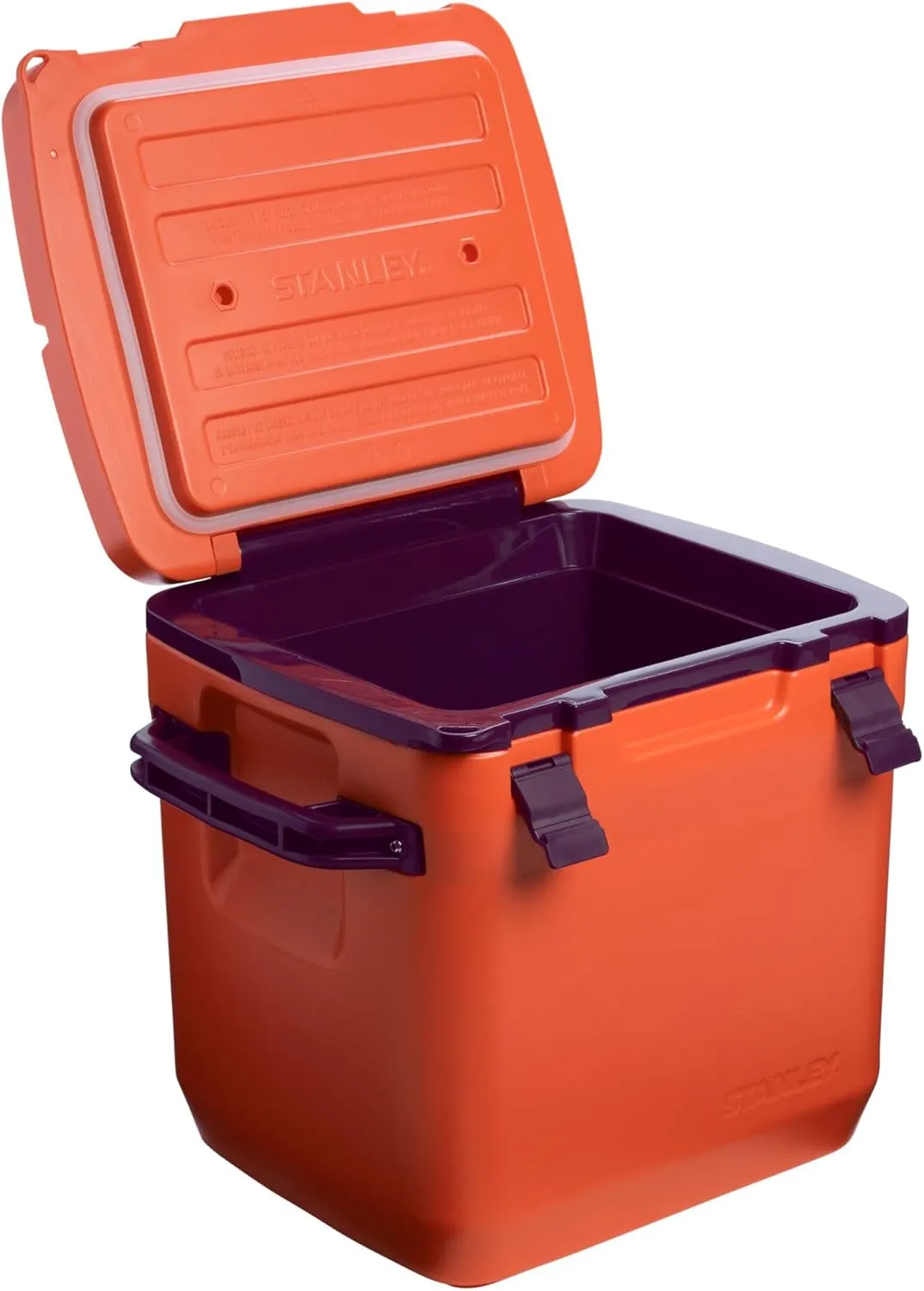 Stanley Adventure Outdoor Cooler 30 qt | Heavy Duty Outdoor Camping Cooler with Easy Carry Side Handles | 4 Days Cooling Ice Chest for 40 Cans | Flat Top Doubles as Seat | BPA-Free | Tigerlily Plum