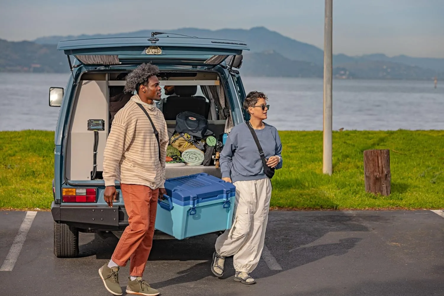 Stanley Adventure Outdoor Cooler 50 qt | Heavy Duty Outdoor Camping Cooler with Easy Carry Side Handles | 6 Days Cooling Ice Chest for 82 Cans | Flat Top Doubles as Seat | BPA-Free | Black 2.0
