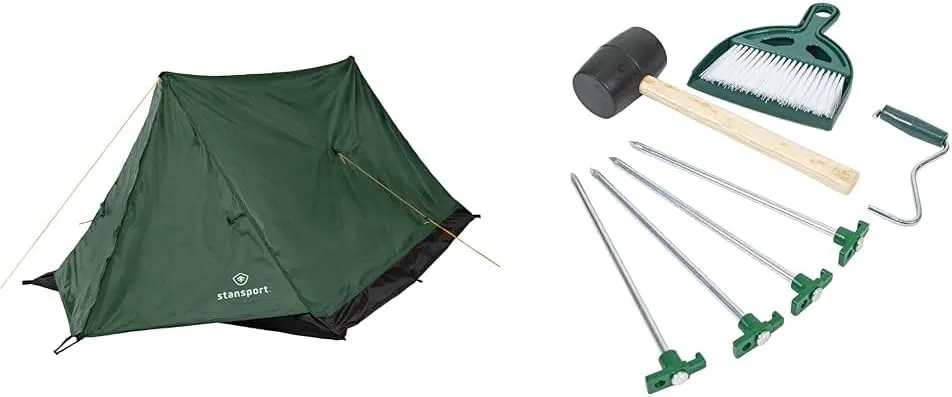 Stansport Eagle Backpacking Tent - Forest Green & Stansport Tent Essentials Kit