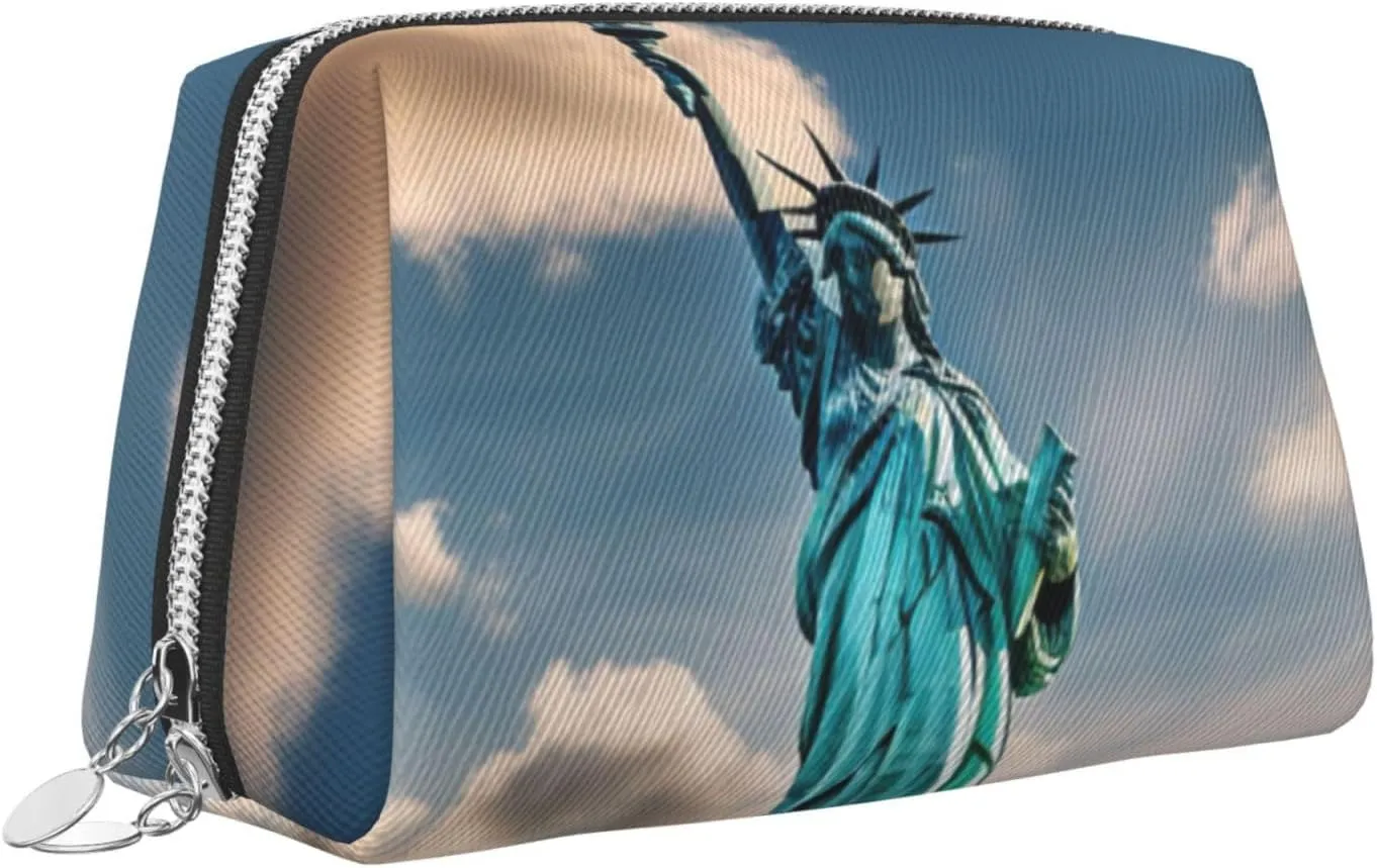 Statue Of Liberty In Nyc Travel-Ready Toiletry Bag, Compact Makeup Organizer For Women