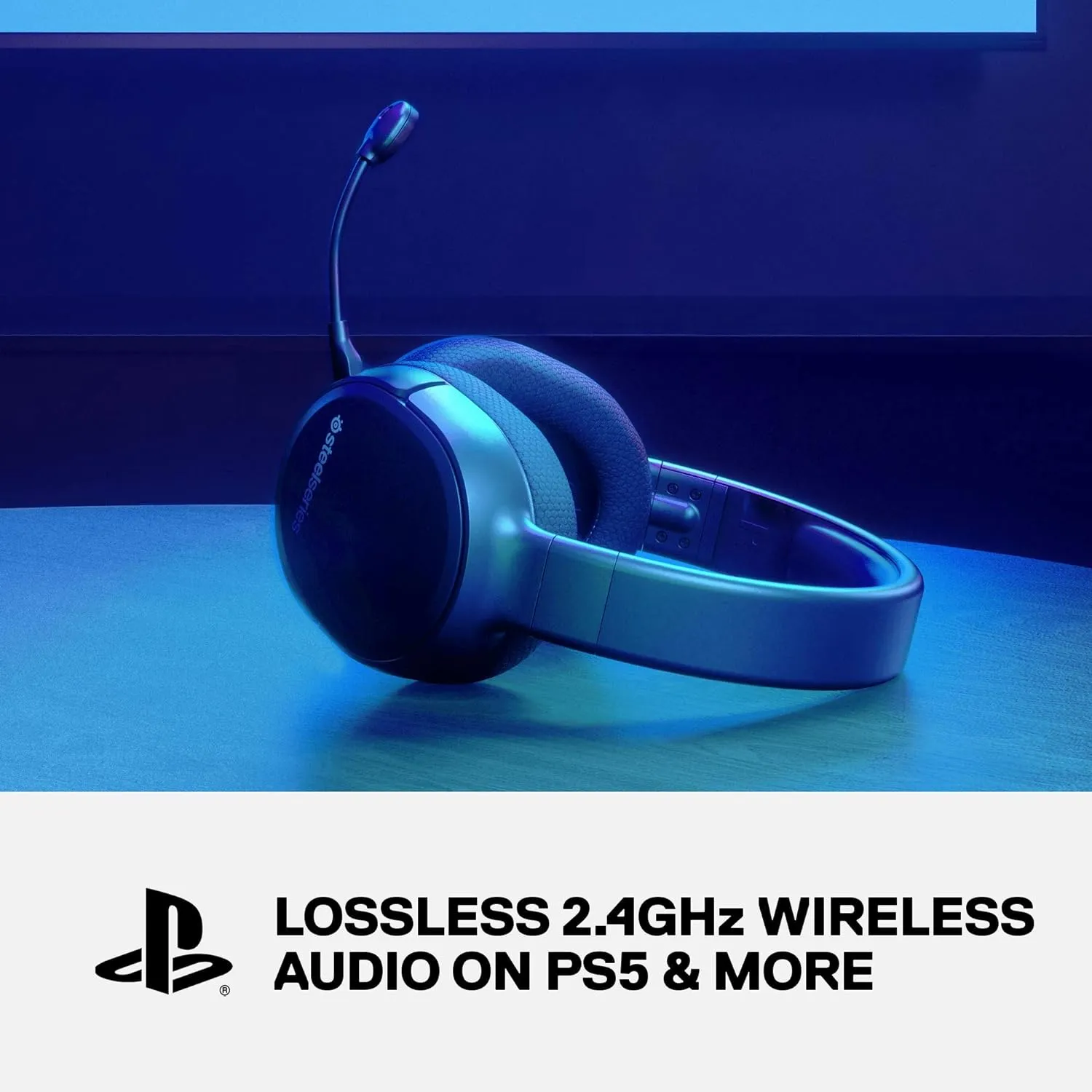 SteelSeries Arctis 1 Wireless Gaming Headset for Playstation – USB-C Wireless – Detachable ClearCast Microphone – for PS5, PS4, PC, Nintendo Switch, Android – Black