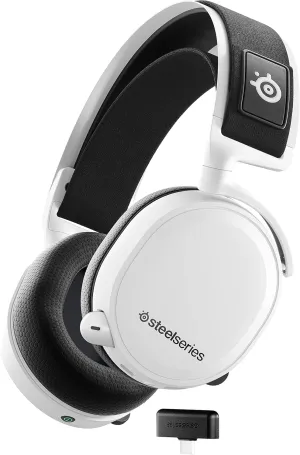 SteelSeries Arctis 7  Wireless Gaming Headset – Lossless 2.4 GHz – 30 Hour Battery Life – USB-C – 7.1 Surround – For PC, PS5, PS4, Mac, Android and Switch – White