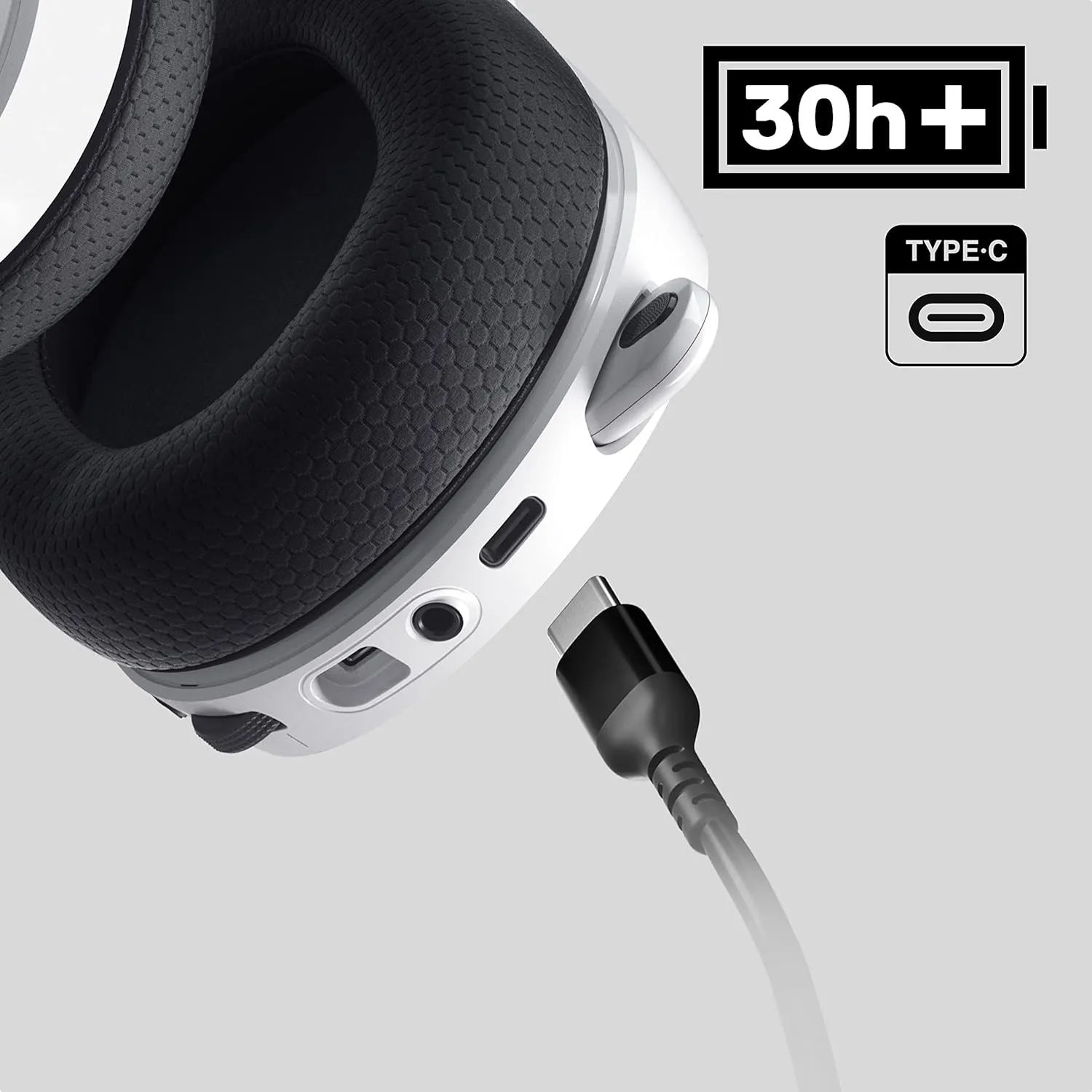 SteelSeries Arctis 7  Wireless Gaming Headset – Lossless 2.4 GHz – 30 Hour Battery Life – USB-C – 7.1 Surround – For PC, PS5, PS4, Mac, Android and Switch – White