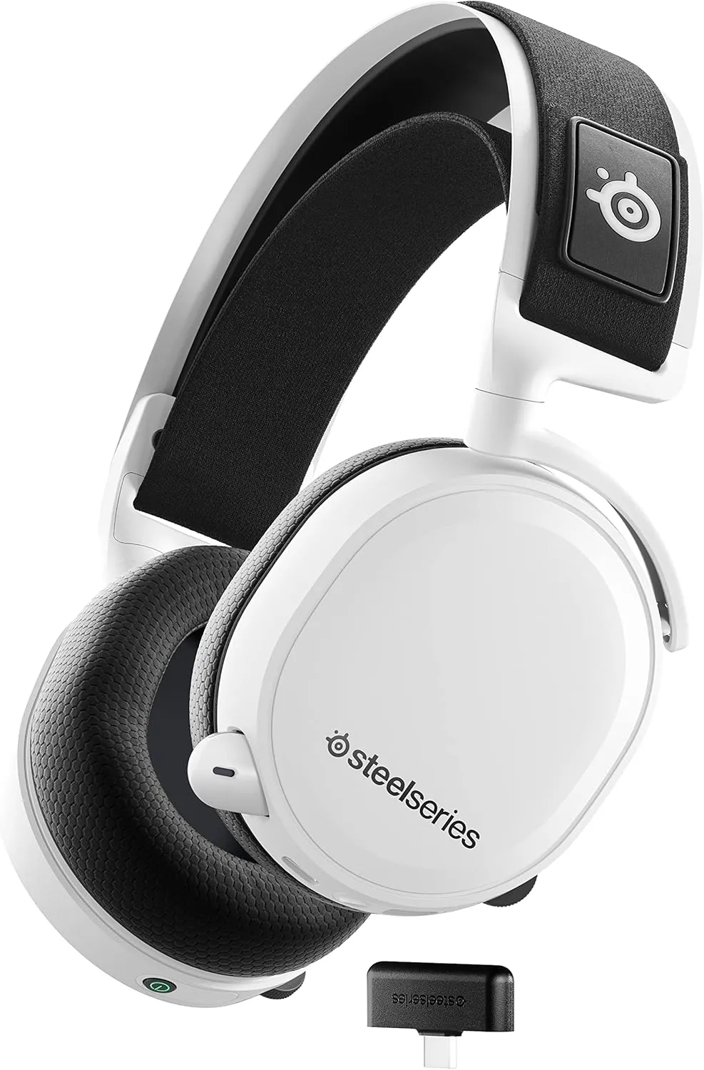 SteelSeries Arctis 7  Wireless Gaming Headset – Lossless 2.4 GHz – 30 Hour Battery Life – USB-C – 7.1 Surround – For PC, PS5, PS4, Mac, Android and Switch – White