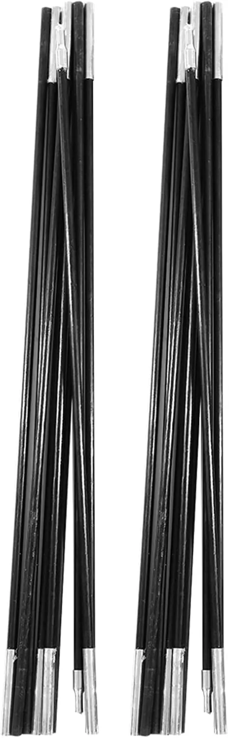 Sturdy 4.9M Fiberglass Camping Tent Pole Bars Support Rods Set Suitable for 7-8 Person Tents