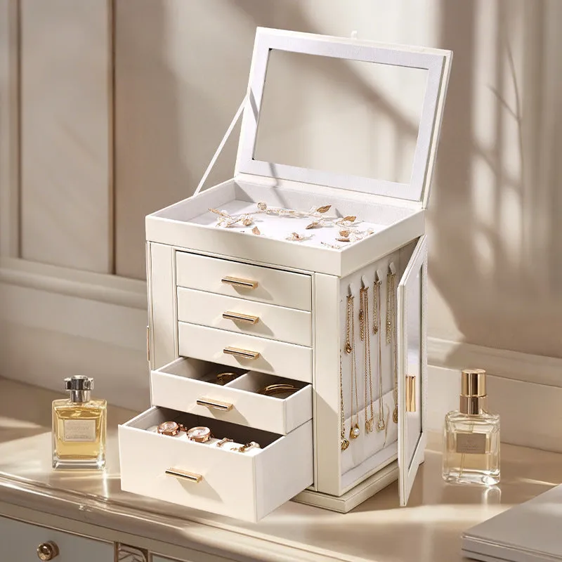 style large capacity jewelry box multi-layer necklace earrings earrings rings watch jewelry storage