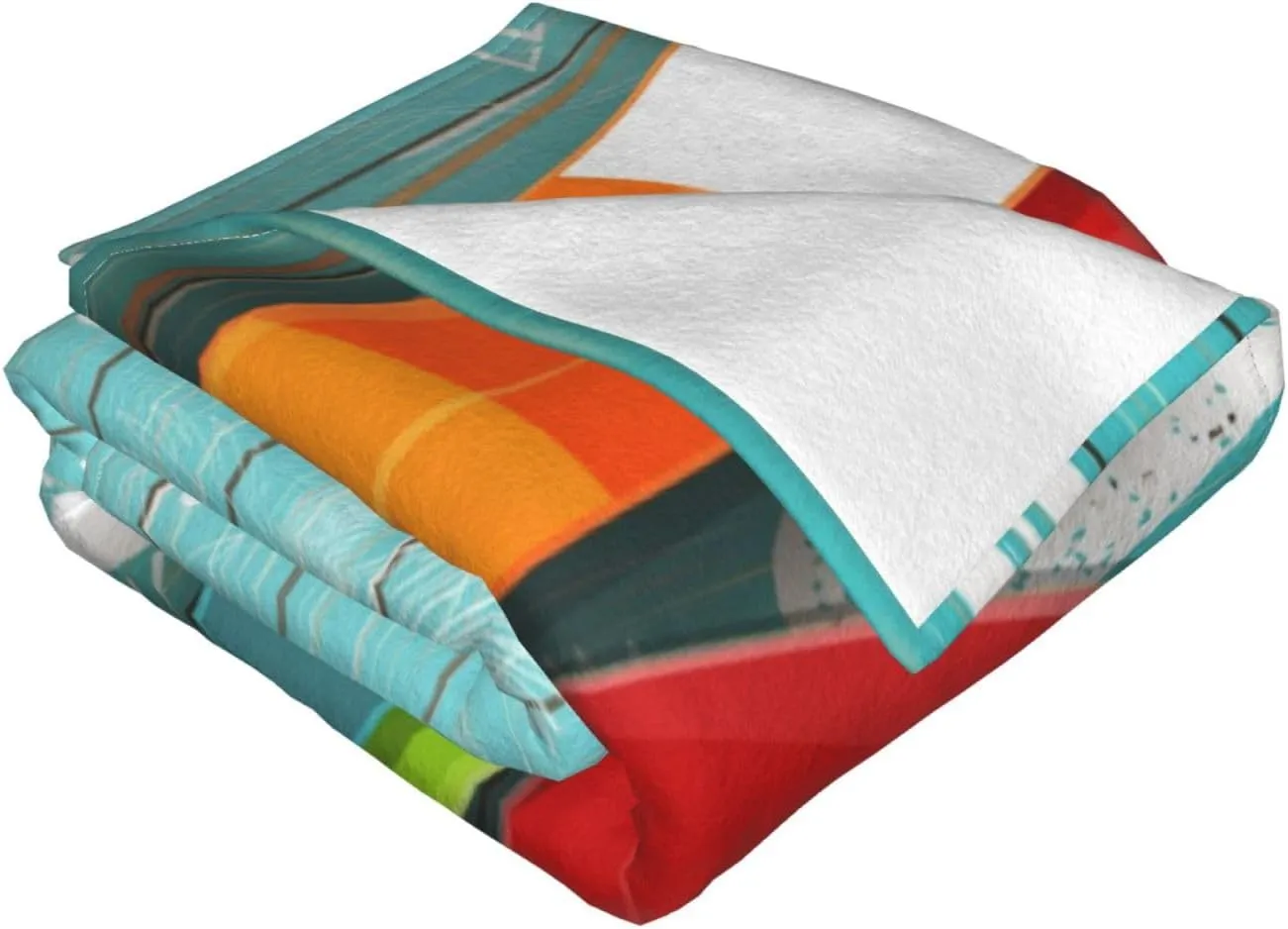 Summer Surf 60"X50" Flannel Blanket - 100% Soft Polyester, Lightweight and Warm, Suitable for Families, Camping, Travel