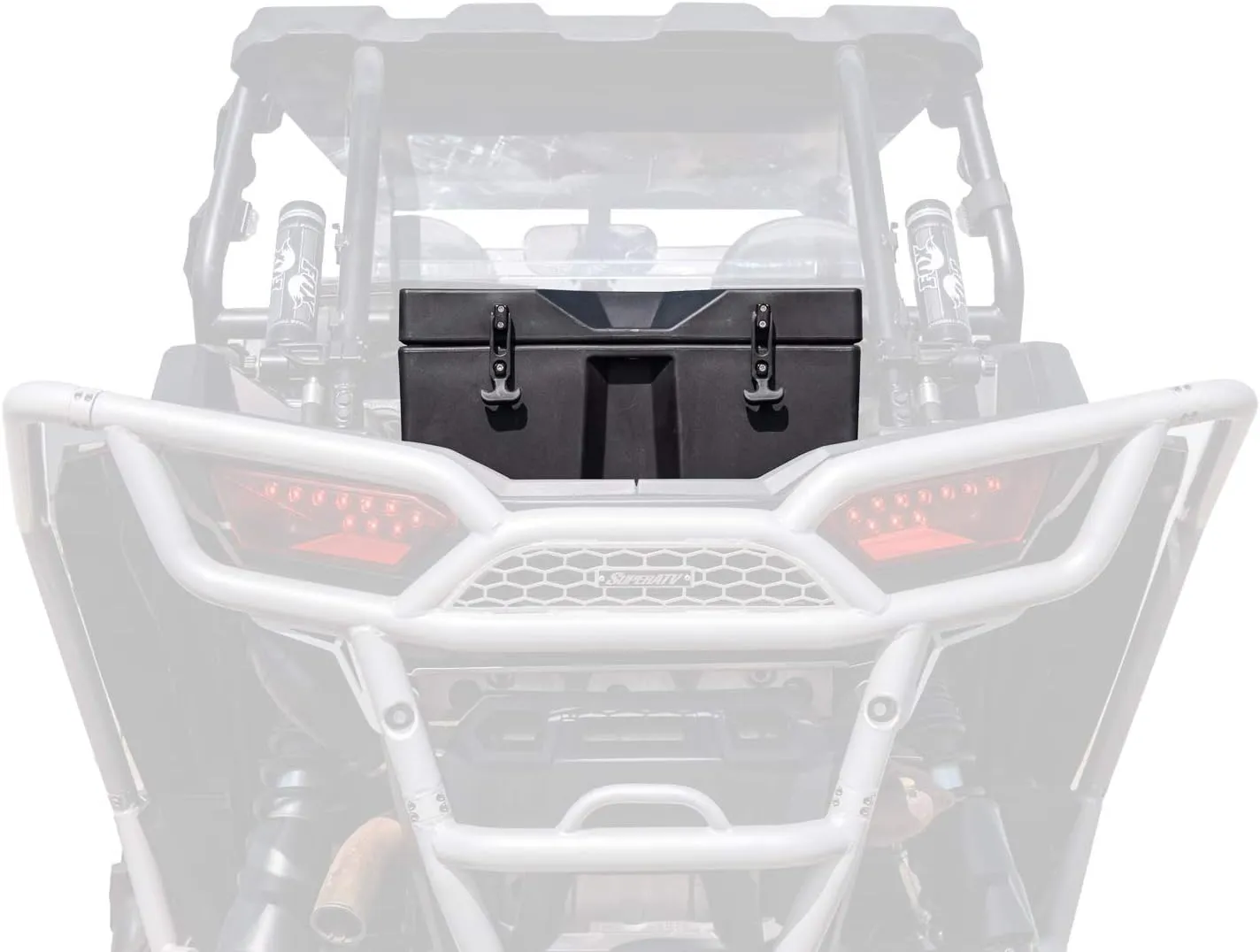 SuperATV Heavy Duty Insulated Rear Cooler/Cargo Box for Polaris RZR XP Turbo/XP 4 Turbo (2016 ) - Sealed Lid Keeps Ice in and Mud Out!