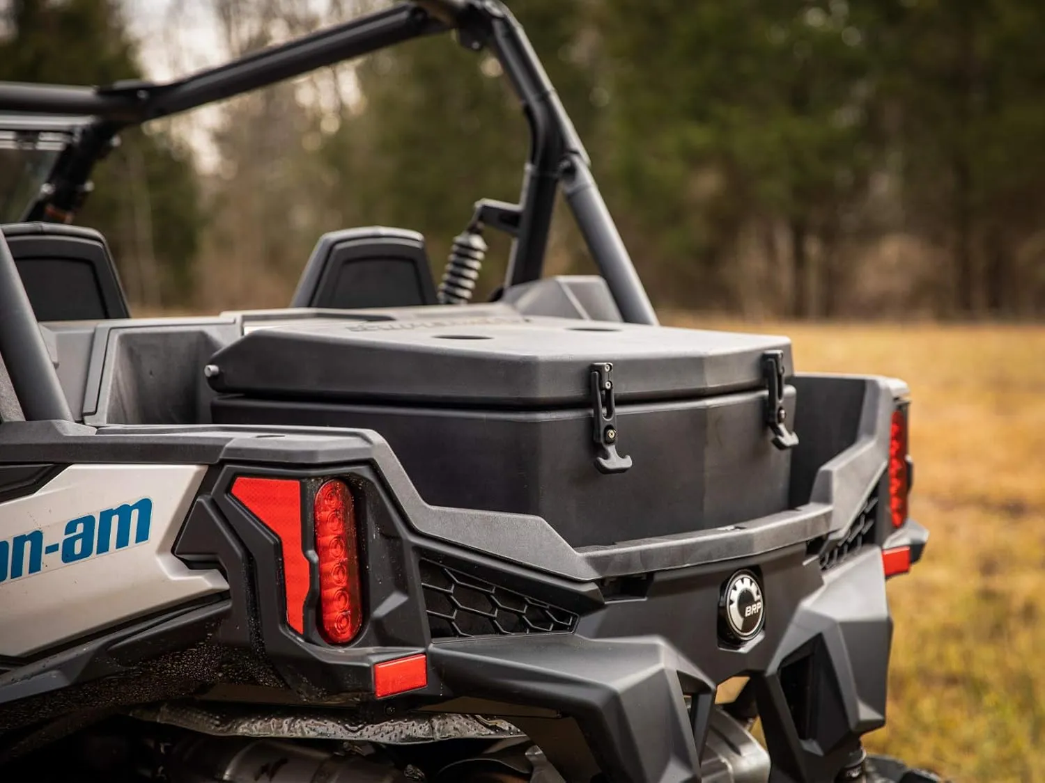 SuperATV Heavy Duty Insulated Rear UTV Cooler/Cargo Box for Can-Am Maverick Sport 1000 2019  | 30 Liter Capacity