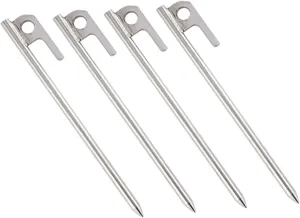 SUPVOX Portable Stainless Steel Tent Nails Camping Tent Stakes Essential Outdoor Tool for Campers