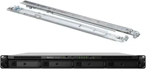 Synology RackStation RS1619xs  NAS Server with Xeon 2.2GHz CPU, 64GB Memory, 80TB HDD Storage, 2TB M.2 NVMe SSD, 4 x 1GbE LAN Ports, DSM Operating System Bundle with Rail kit