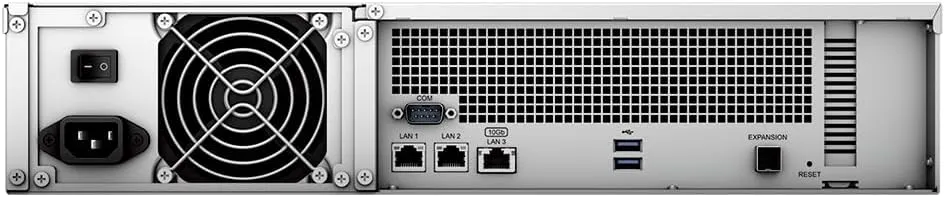 Synology RackStation RS2423  NAS Server with Ryzen 3.35GHz CPU, 32GB Memory, 96TB HDD Storage, 10GbE LAN Ports, DSM Operating System Bundle with Rail kit