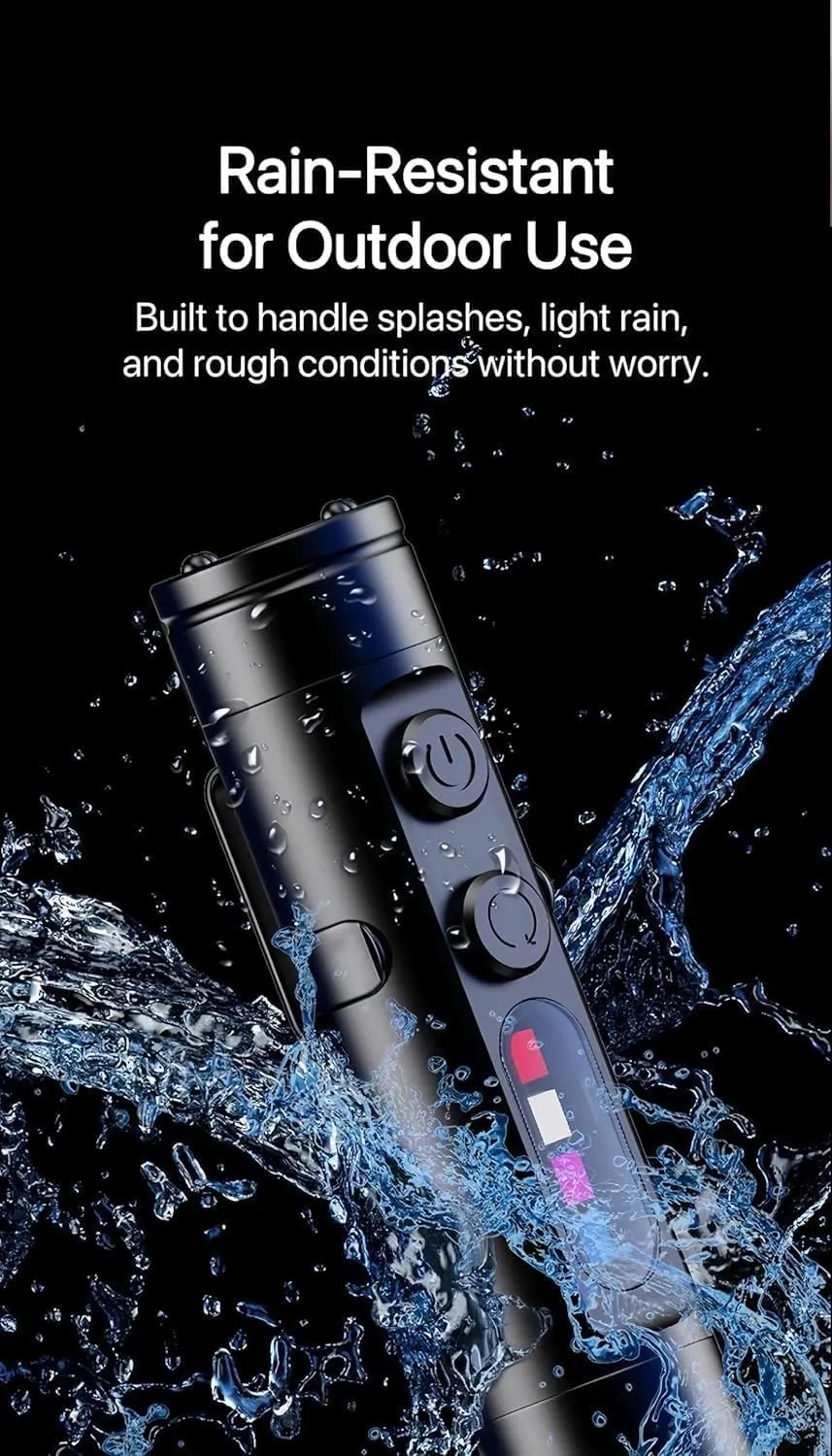 Taclite Mini – The Ultimate Everyday Micro Tool, Taclite Mini Rechargeable LED Magnetic Super Bright Tactical Flashlight Waterproof with Hat Clip, 3 Brightness (2*Black)