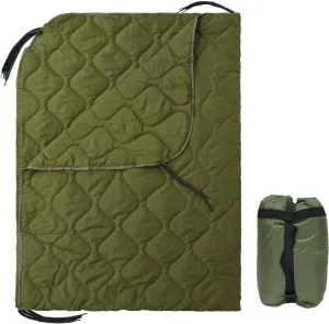 Tactical Military Camouflage Camping Blanket Supplies Packable Large Outdoor Travel Multifunctional Warm Quilt Cold Weather Lightweight Backpacking Quilt Ultralight Mat Waterproof Sleeping Pad-A