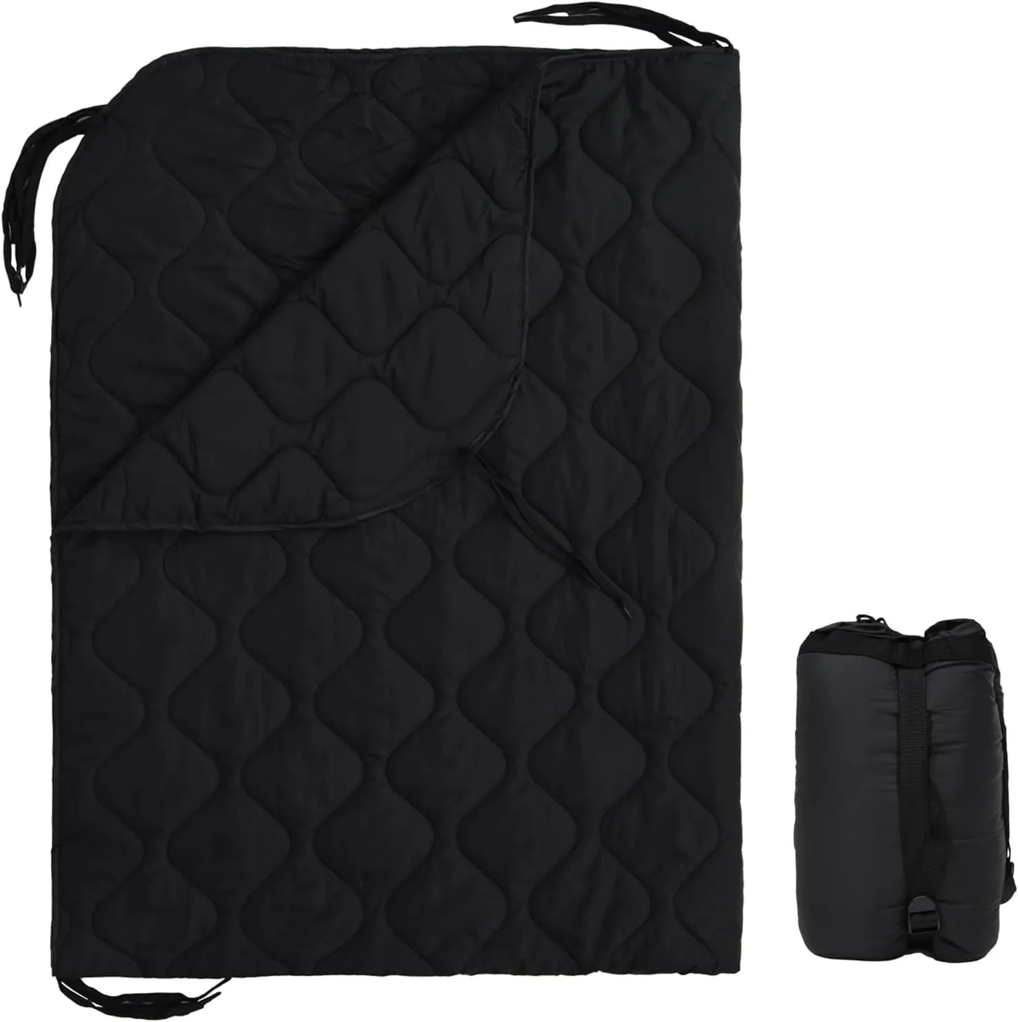 Tactical Military Camouflage Camping Blanket Supplies Packable Large Outdoor Travel Multifunctional Warm Quilt Cold Weather Lightweight Backpacking Quilt Ultralight Mat Waterproof Sleeping Pad-B