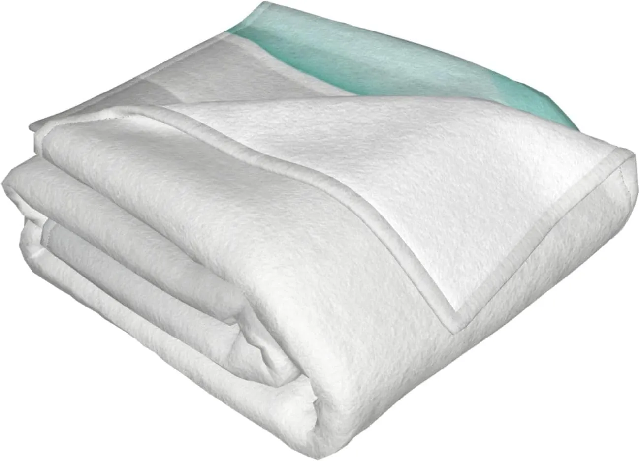 Teal Wave Abstract 60"X50" Flannel Blanket - 100% Soft Polyester, Lightweight and Warm, Suitable for Families, Camping, Travel