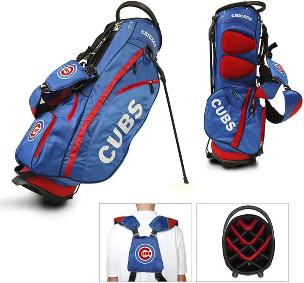 Team Golf MLB Lightweight, 14-Way Top, Spring Action Stand, Insulated Cooler Pocket, Padded Strap