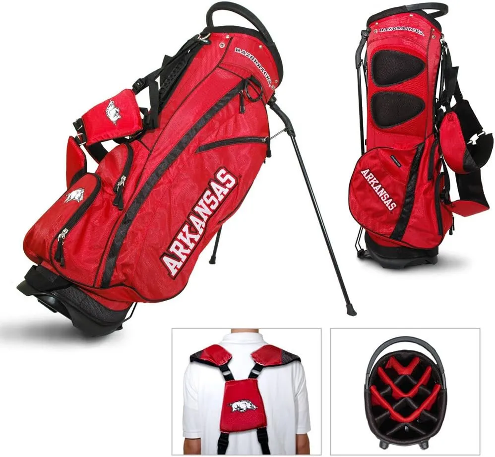 Team Golf NCAA Fairway Golf Stand Bag, Lightweight, 14-Way Top, Spring Action Stand, Insulated Cooler Pocket, Padded Strap, Umbrella Holder & Removable Rain Hood