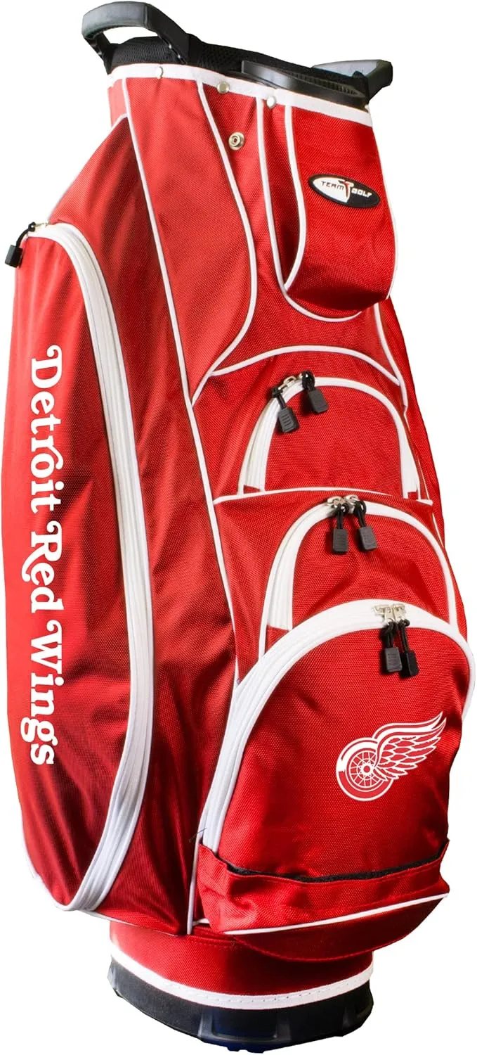 Team Golf NHL Lightweight, 10-Way Club Divider, Spring Action Stand, Insulated Cooler Pocket, Velcro Glove and Umbrella Holder & Lift Assist Handles