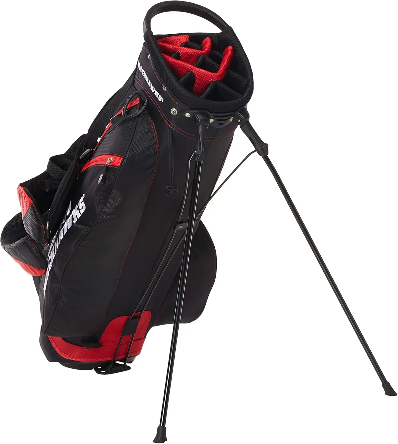 Team Golf NHL Lightweight, 14-Way Top, Spring Action Stand, Insulated Cooler Pocket, Padded Strap, Umbrella Holder & Removable Rain Hood