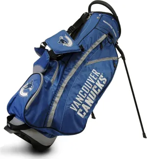 Team Golf NHL Vancouver Canucks Fairway Golf Stand Bag, Lightweight, 14-way Top, Spring Action Stand, Insulated Cooler Pocket, Padded Strap, Umbrella Holder & Removable Rain Hood