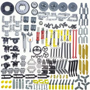 Technic Parts 150Pcs for MOC Kits - Engine, Suspension, Steering, Axle, Car CV Joint, Axle & Ball Building Blocks Sets DIY