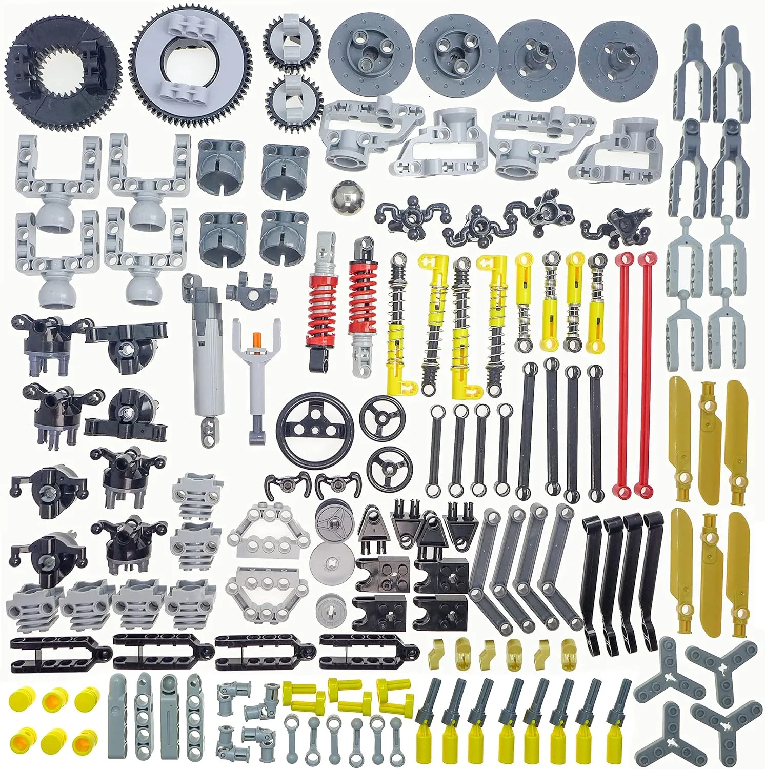 Technic Parts 150Pcs for MOC Kits - Engine, Suspension, Steering, Axle, Car CV Joint, Axle & Ball Building Blocks Sets DIY