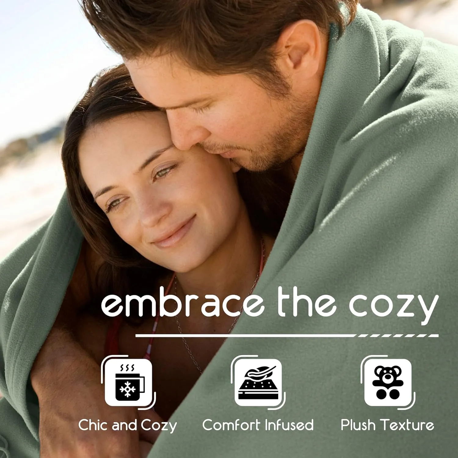 The Original Vellux Blanket - Soft, Warm, Insulated, Pet-Friendly, Home Bed & Sofa - Moss, Twin 66 x 90"