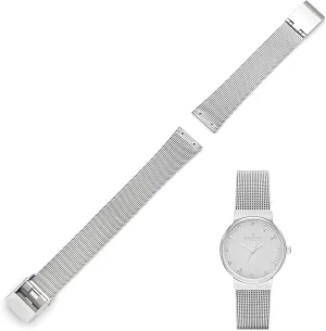 THEAGE14mm Watch Band Screwing Stainless Steel Watch Strap Replacement for Skagen