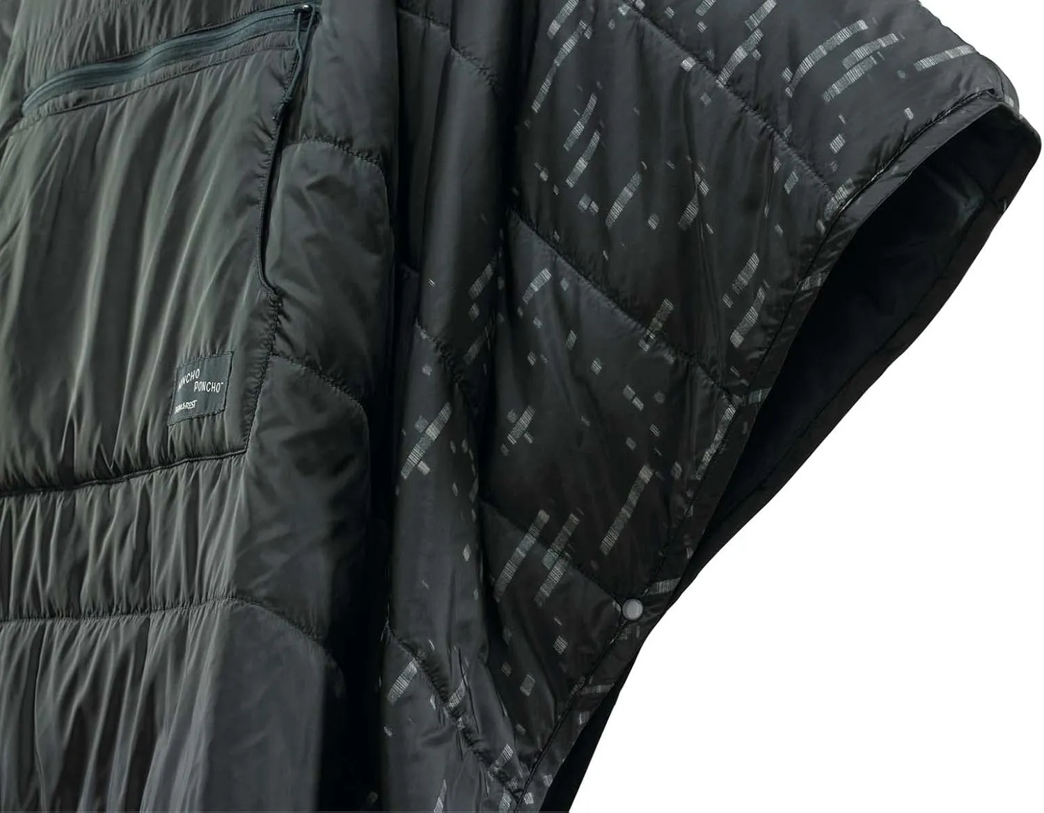 Therm-a-Rest Honcho Poncho Wearable Hoodie Blanket, Black Forest Print