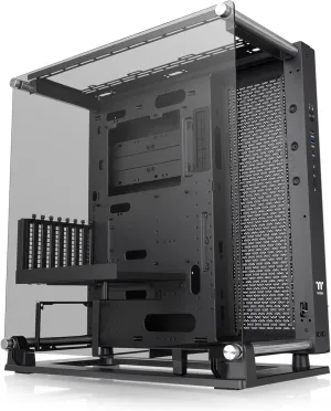 Thermaltake Core P3 Pro E-ATX Tempered Glass Mid Tower Gaming Computer Chassis, Open Frame Panoramic Viewing, Glass Wall-Mount, Rotatable PCI-E Slots, CA-1G4-00M1WN-09