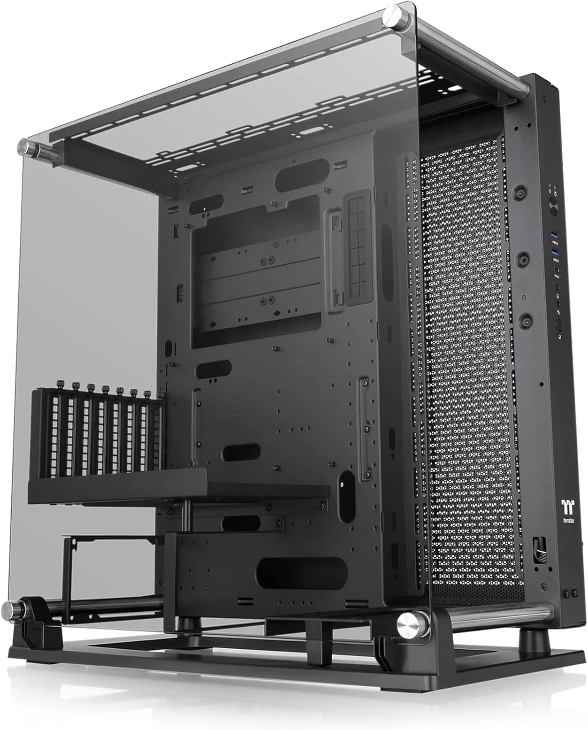 Thermaltake Core P3 Pro E-ATX Tempered Glass Mid Tower Gaming Computer Chassis, Open Frame Panoramic Viewing, Glass Wall-Mount, Rotatable PCI-E Slots, CA-1G4-00M1WN-09