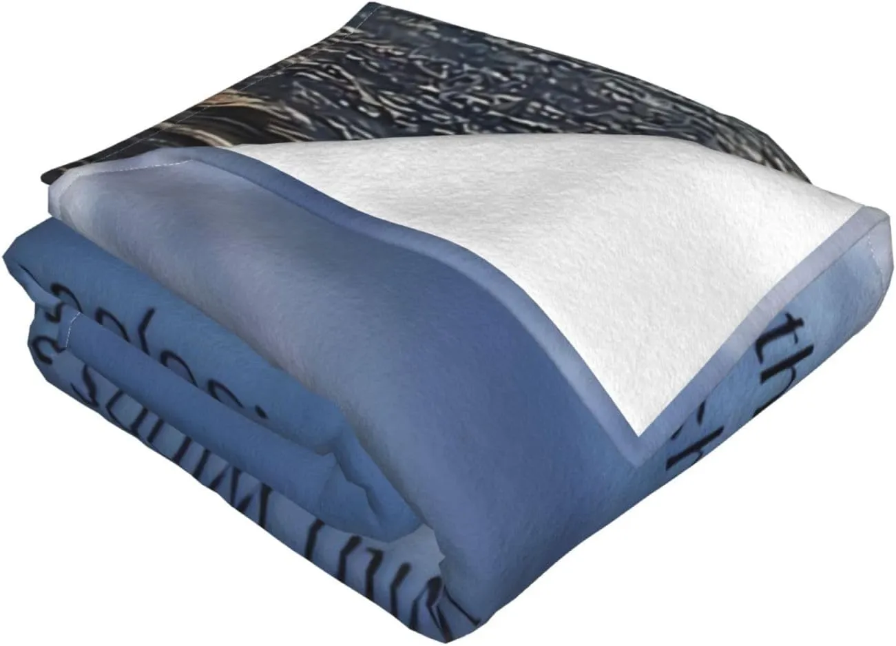 They That Wait Upon The Lord 60"X50" Flannel Blanket - 100% Soft Polyester, Lightweight and Warm, Suitable for Families, Camping, Travel