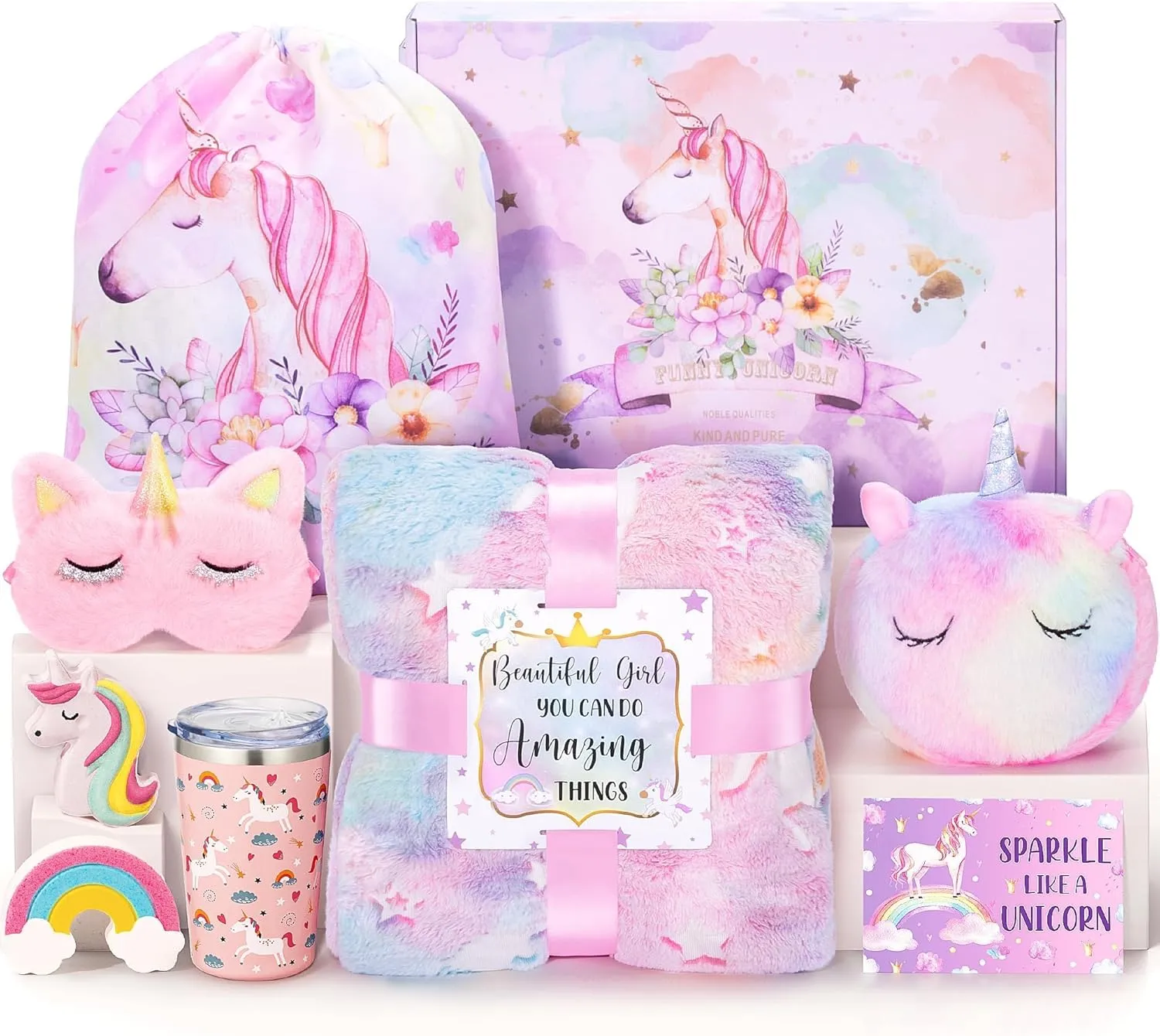 Tiblue Unicorn Gifts for Girls, Girls Toys Age 4-6 6-8, Easter Gift for Kids Tween Girl Gift Trendy Stuff Birthday Gifts for 3 4 5 6 7 8 9 10 Year Old Toddler Teen Unicorn Toys for Girl Daughter Niece