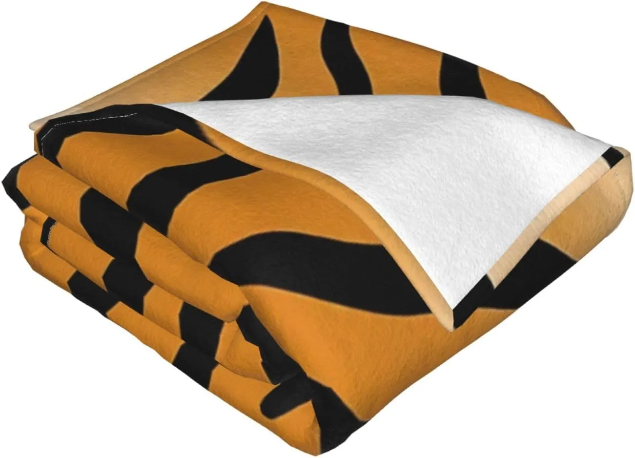 Tiger Stripes 80"X60" Flannel Blanket - 100% Soft Polyester, Lightweight and Warm, Suitable for Families, Camping, Travel